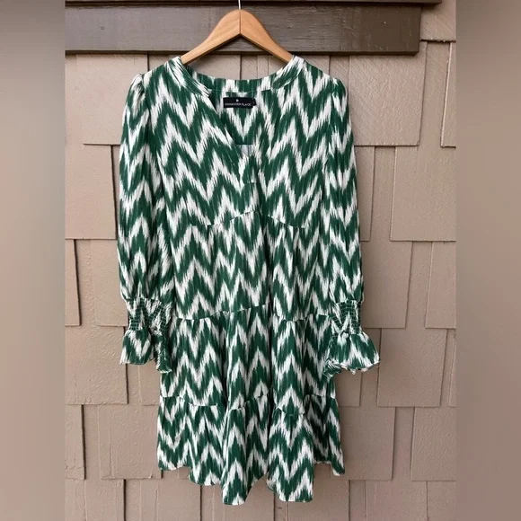 Tuckernuck Pomander Place Ikat Kenzo Tiered Babydoll Dress Bohemian Festival L - Picture 7 of 12